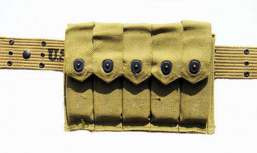 Thompson Magazine Pouch and Colt belt. U.S Army World War II